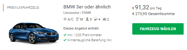 Sixt FDMR unter der Woche